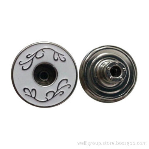 Jeans button with enamel